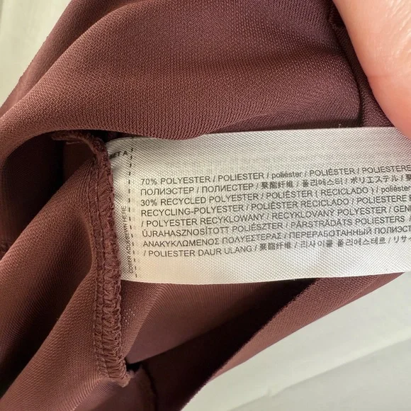 MANGO Chocolate Brown Ruched Cutout Maxi Dress | Vacation, Date Night Size M - Picture 11 of 11